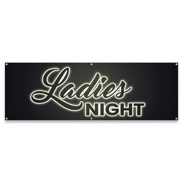 Signmission Ladies Night Banner Concession Stand Food Truck Single Sided B-72-30096 - main